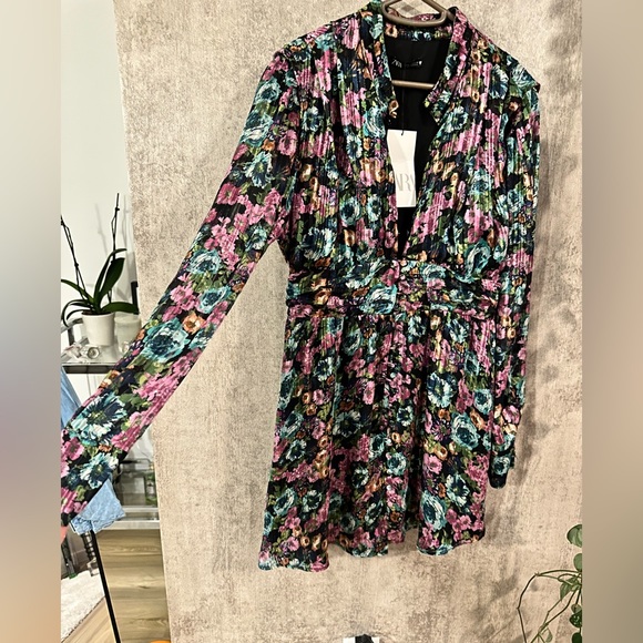 ZARA floral long sleeve dress - Picture 4 of 5